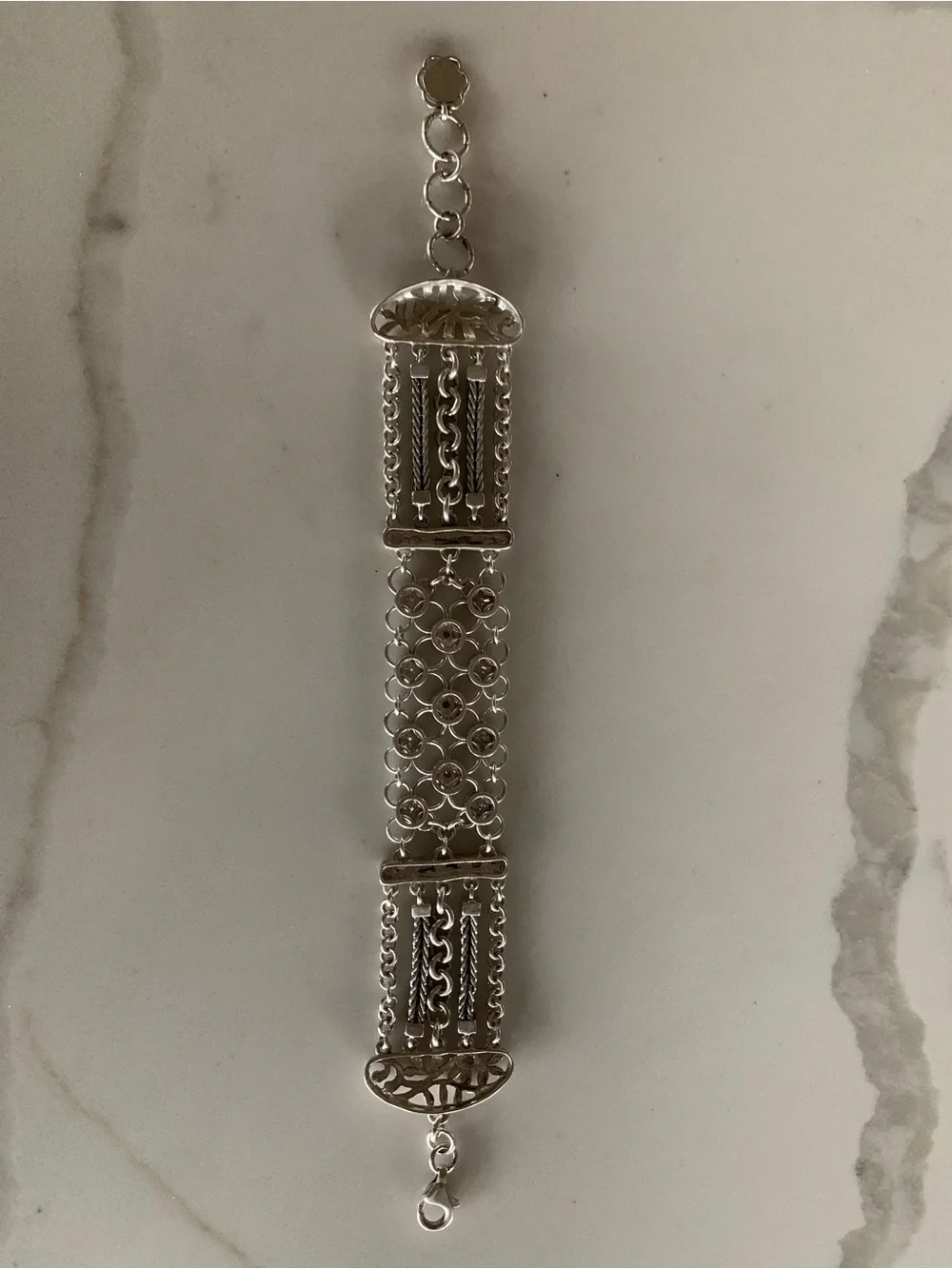 Silpada B2711 “Cavalier” .925 Sterling Silver and Zirconia Bracelet